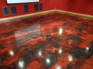 Metallic epoxy flooring is as beautiful as it is practical.