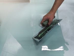 commercial epoxy flooring application
