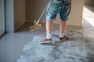 Residential epoxy floor application