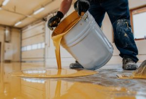 Epoxy Flooring being applied