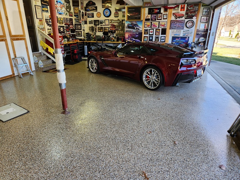 Flake Epoxy on epoxy garage floors