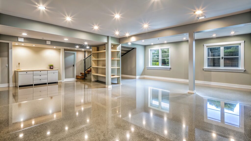 This is a picture for a blog about epoxy flooring for your basement.