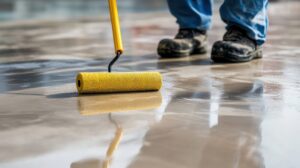 This is a picture for a blog about using professionals for installation of commercial epoxy flooring.